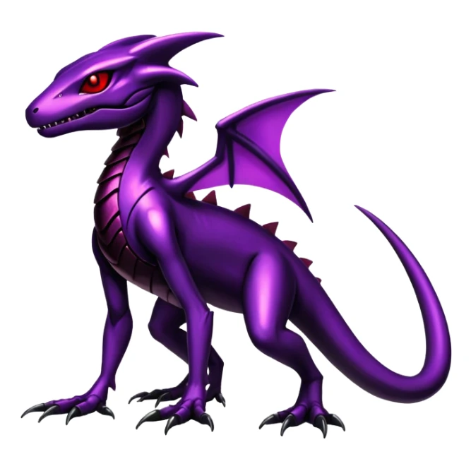 Shiny Gothic Edgy epic Salandit-Genesect-Miraidon-Fakémon-hybrid-creature (full body)  sticker