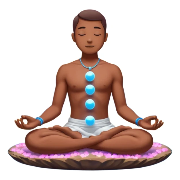 "A levitating yogi in a meditative pose, glowing capsule pills floating above each hand. Detailed anime-style background with floating mountains, cherry blossoms, and sunrise sky. Cartoonish, vibrant colors, soft lighting, magical atmosphere. Vertical 9:16 format, ideal for TikTok. sticker