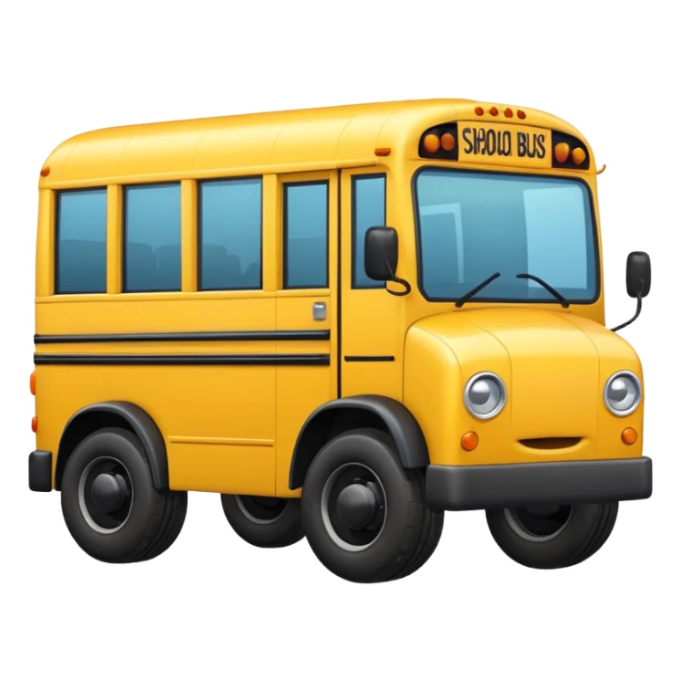 Make me an emoji of a small school bus sticker