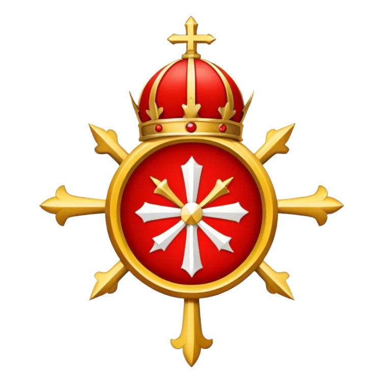 Pope's emblem with a touch of red sticker