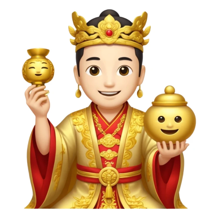 Chinese God of Wealth sticker