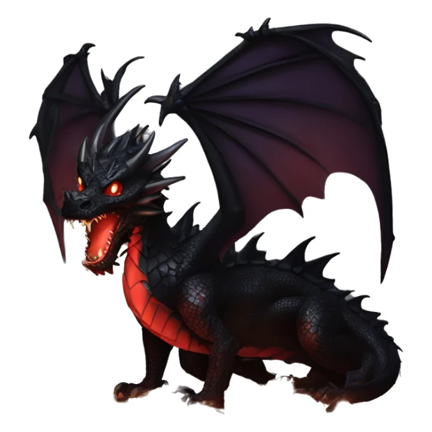 Black dragon breathing red flames, covered in thorned roses, surrounded by lanterns candles and fairy lights sticker