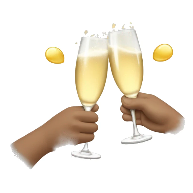 Champagne high five sticker