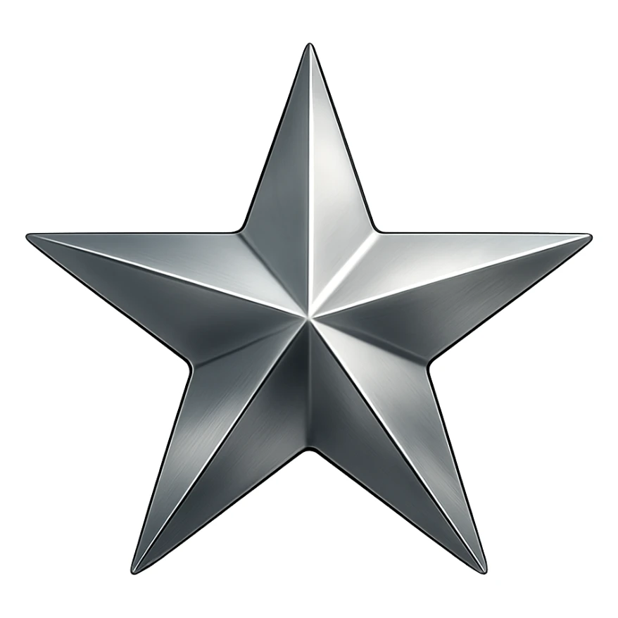 shiny star, elegant and modern, no background sticker