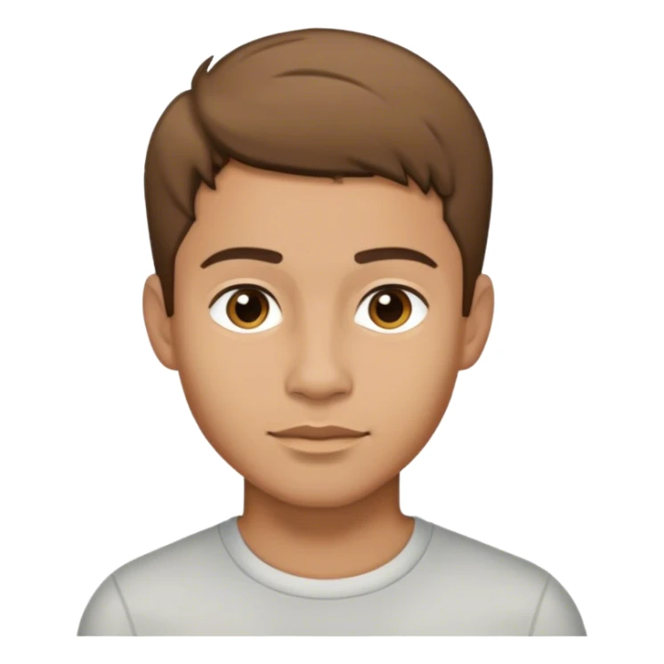 light skin latino male with short light brown hair  sticker