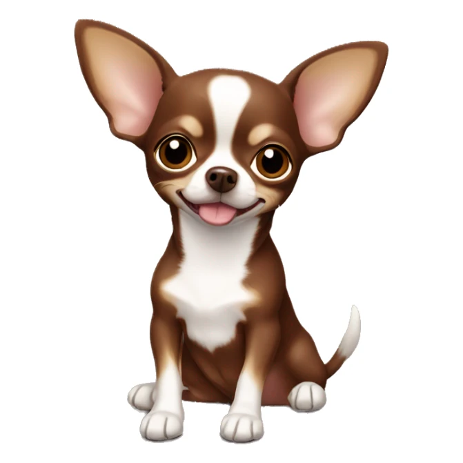 Chihuahua chocolate color, red sweatshirt  sticker