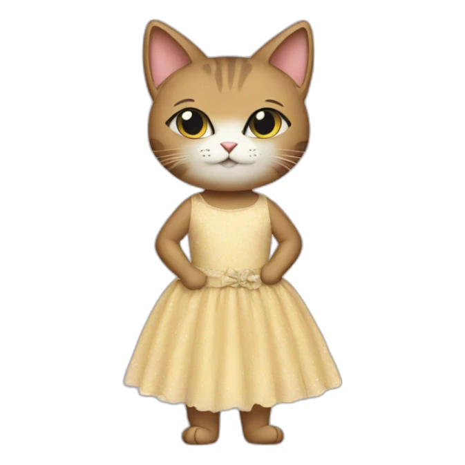Cat on earth with a dress on sticker