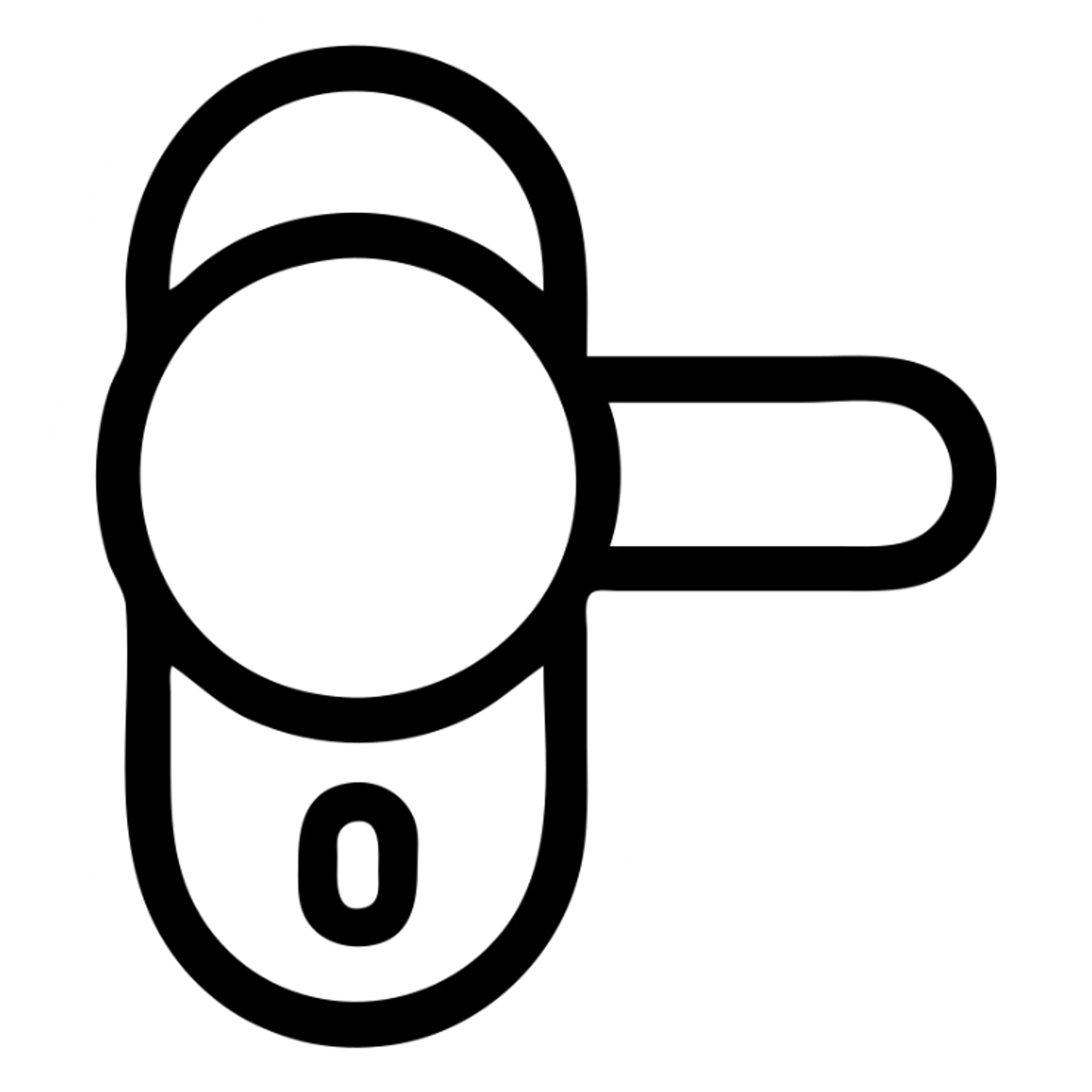 дверная ручка кружок sticker