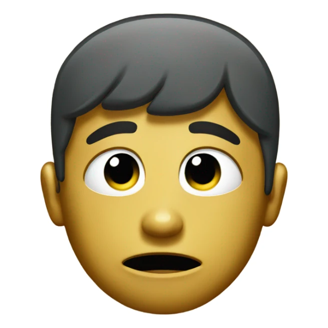 Crying emoji wearing gold t-shirt  sticker