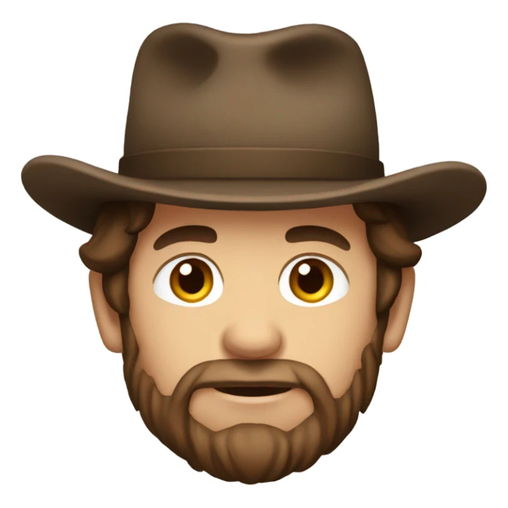 charles Ingalls brown hair and hat sticker