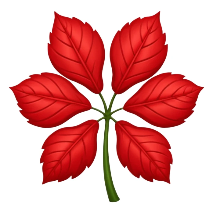 Un trébol de cinco hojas rojo sticker