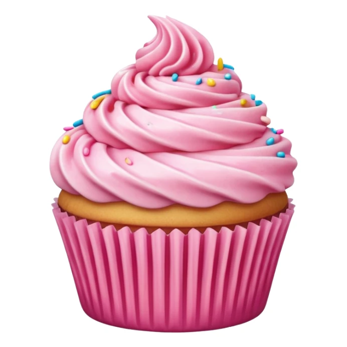 Cupcake with pink icing sticker