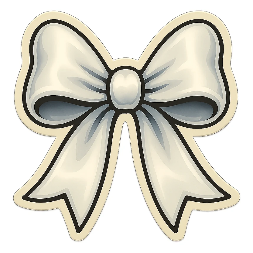 white gothic bow gothic style bow retro sticker sticker