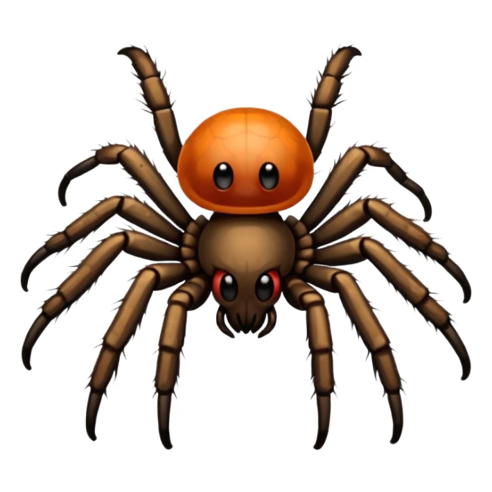 Hairy tarantula  cartoon -style/cute and transparent for a sticker  sticker