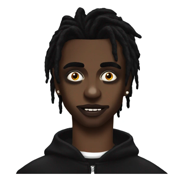 Playboi carti with vampire makeup on  sticker