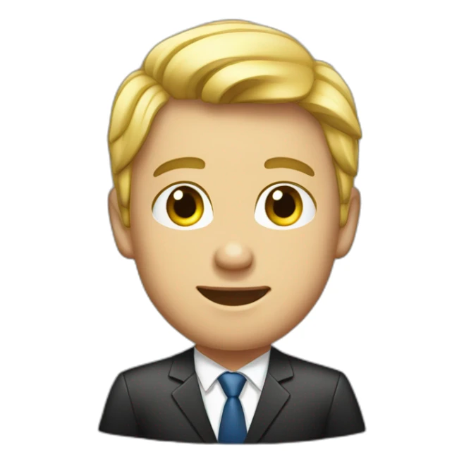 young blon male sportiv politician sticker