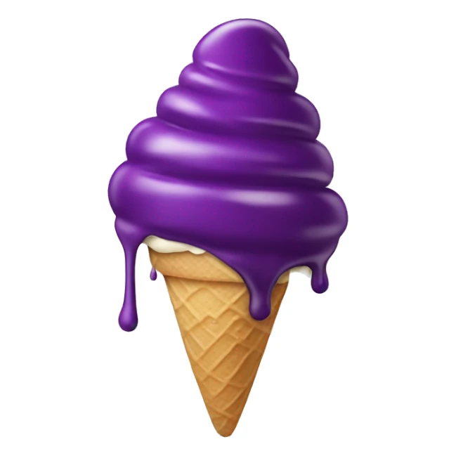 Ice cream melting on the head of aubergine sticker