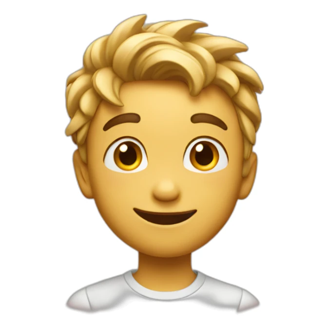 an excited boy looks for love sticker