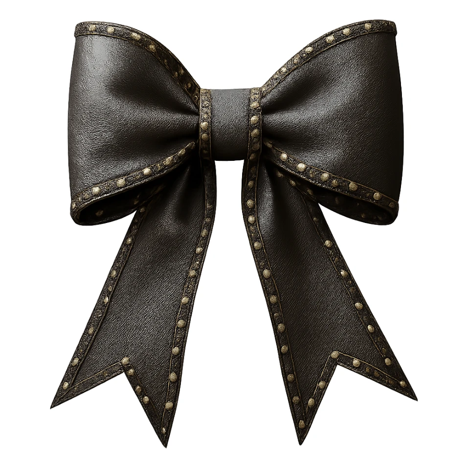 Remove the background and keep only the gothic bow in a photorealistic style. sticker