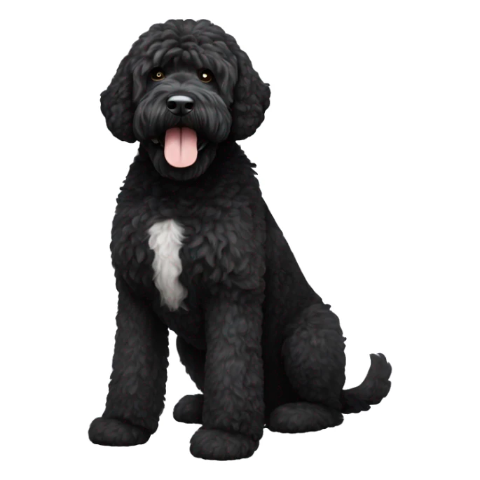 portuguese water dog full body sticker