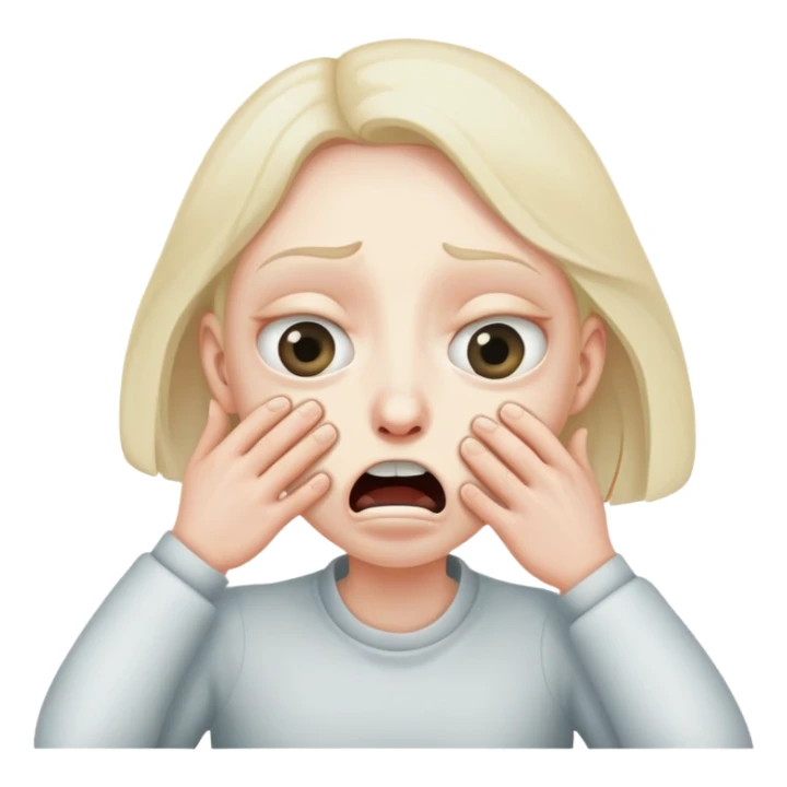 Person choking themselves and spazzing out sticker