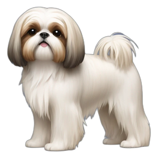 Dog Shih Tzu with long coat full-height  sticker