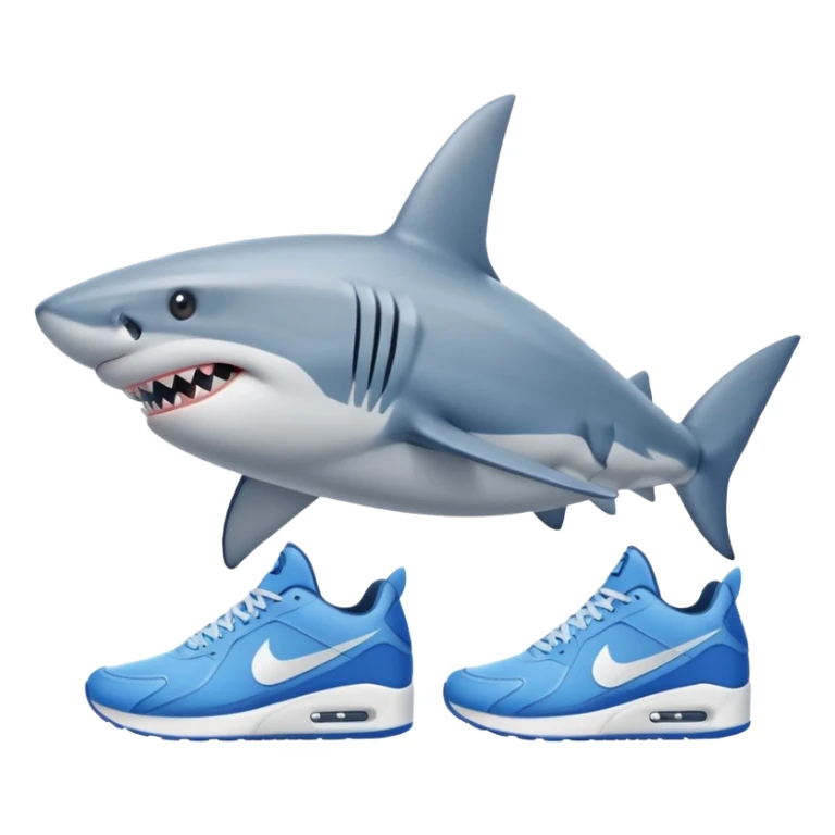 Shark with 3 feet wearing Nikes sticker