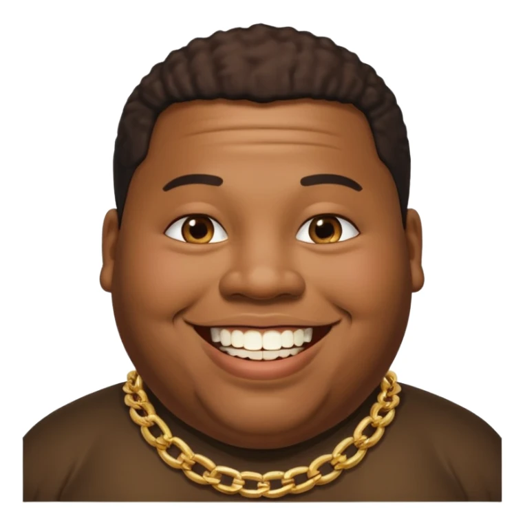 Fat black man with half of missing front tooth sticker