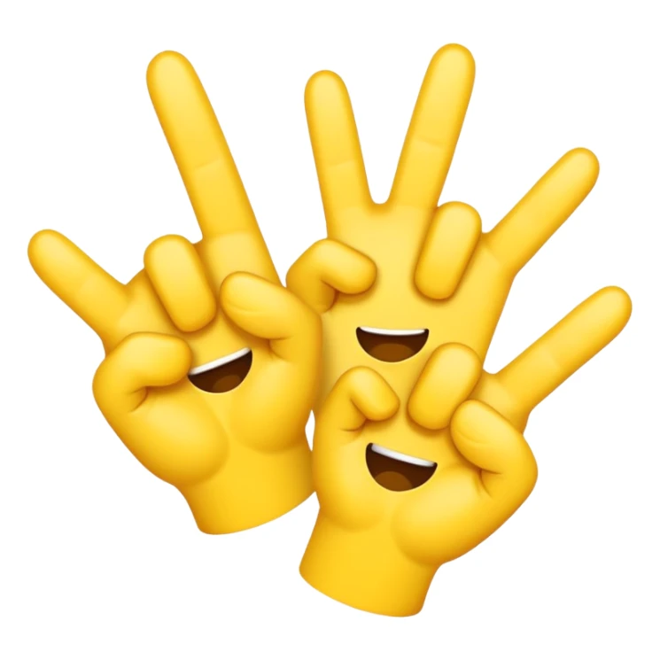 emoji 3 fingers sticker
