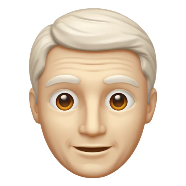 Marble style statue of man head happy sticker