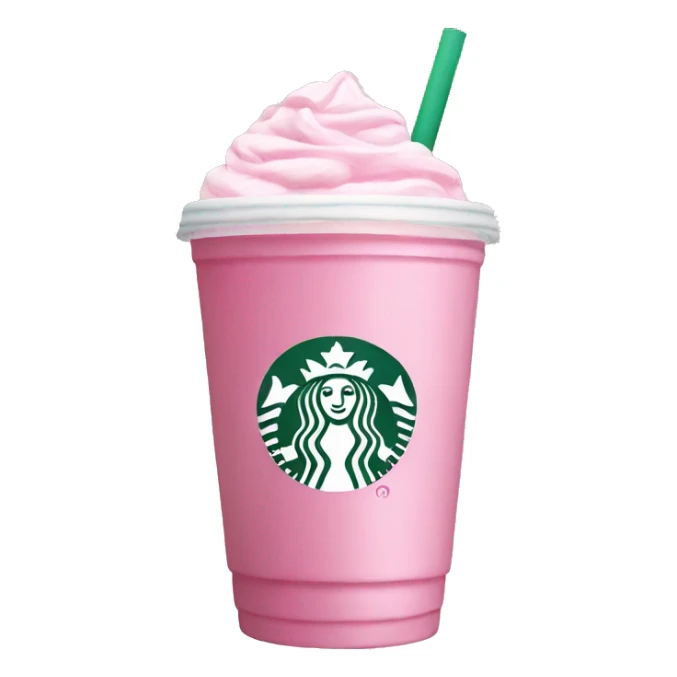 Aesthetic pink Starbucks drink pink drink sticker