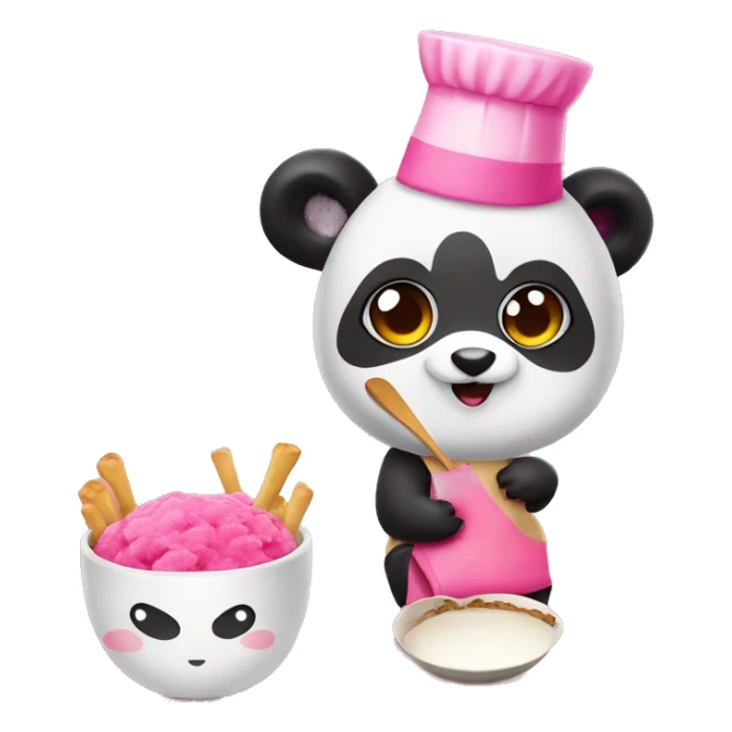 Süßer pinker Panda Kekse am Essen  sticker