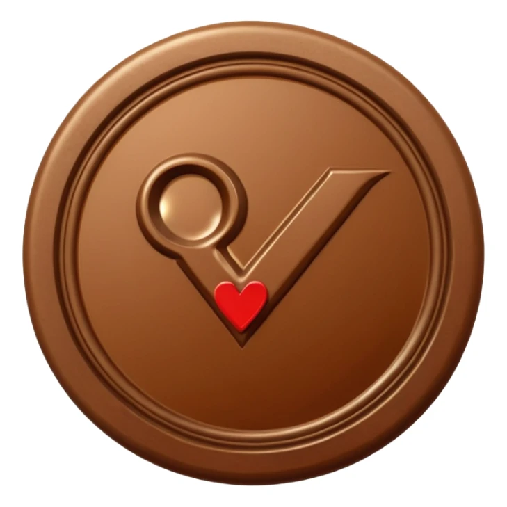 wax seal in the form of a check mark sticker