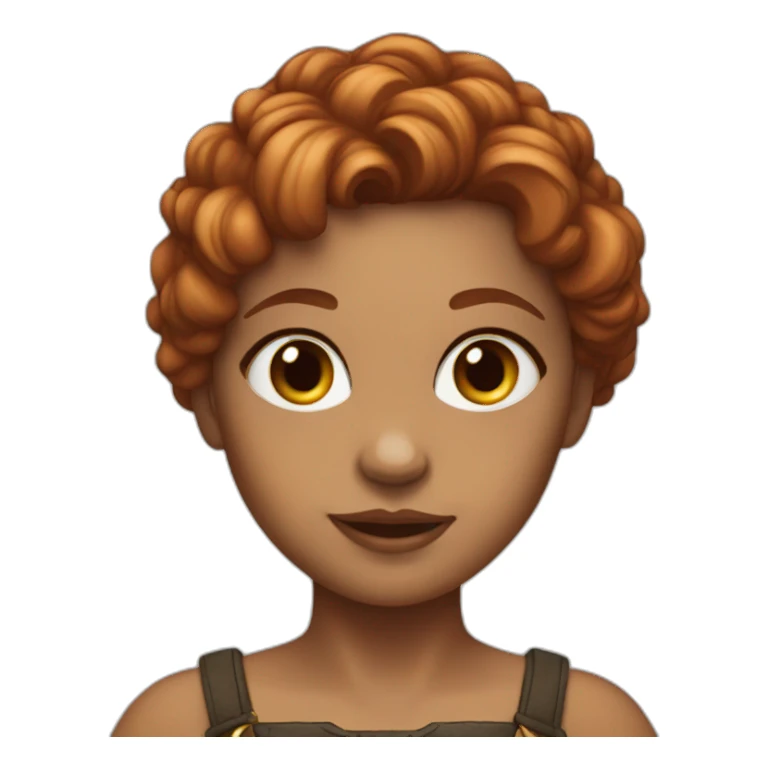 Girl bronze skin with wine hair, Hanzel eyes sticker