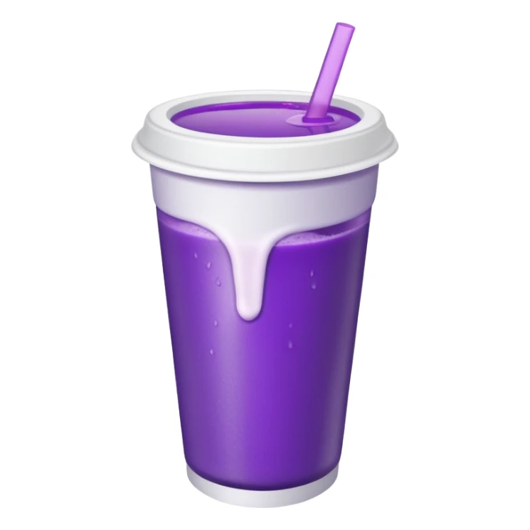  White styro with purple juice inside visible from the top only sticker