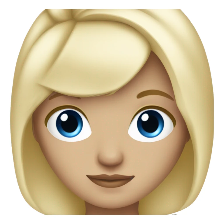 pretty blonde girl with blue eyes sticker