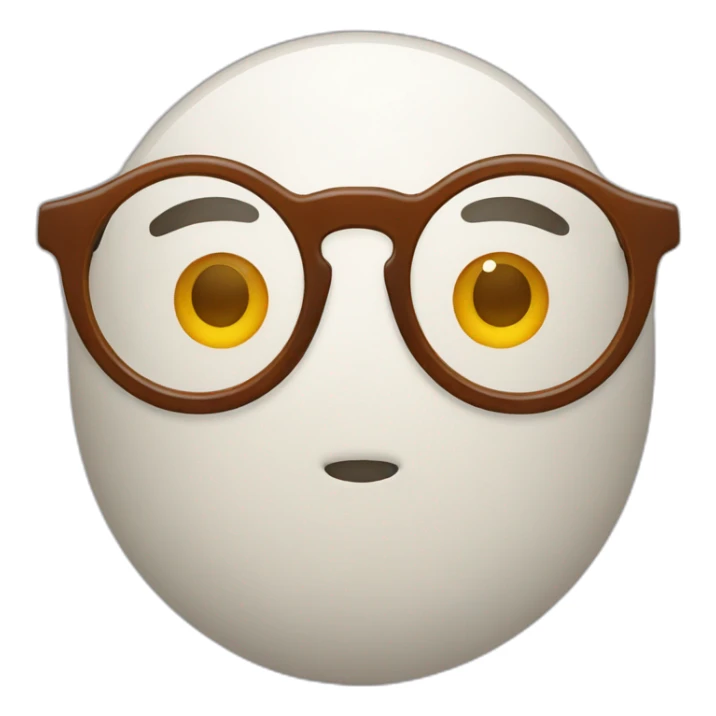 round glasses, Japanese, 40, fox eyes. sticker