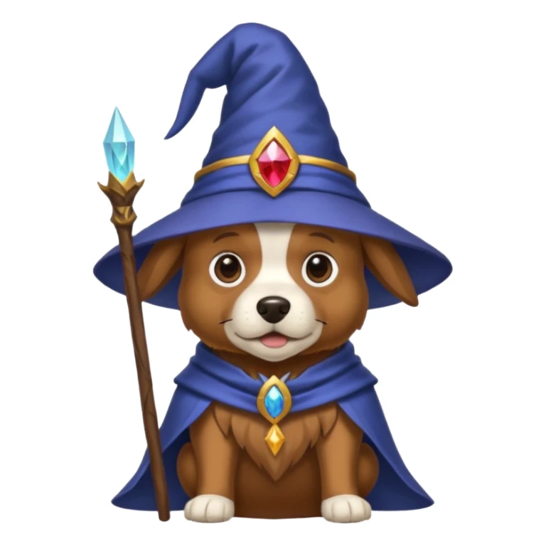 Dog wizard sticker