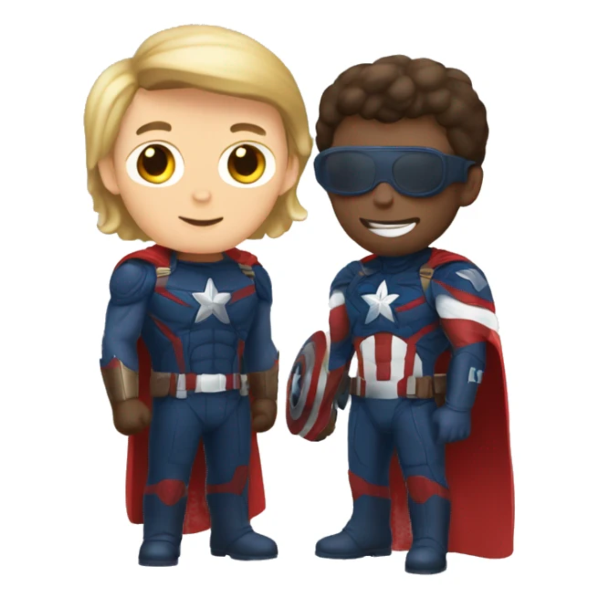 Beatle juice and capin America sticker