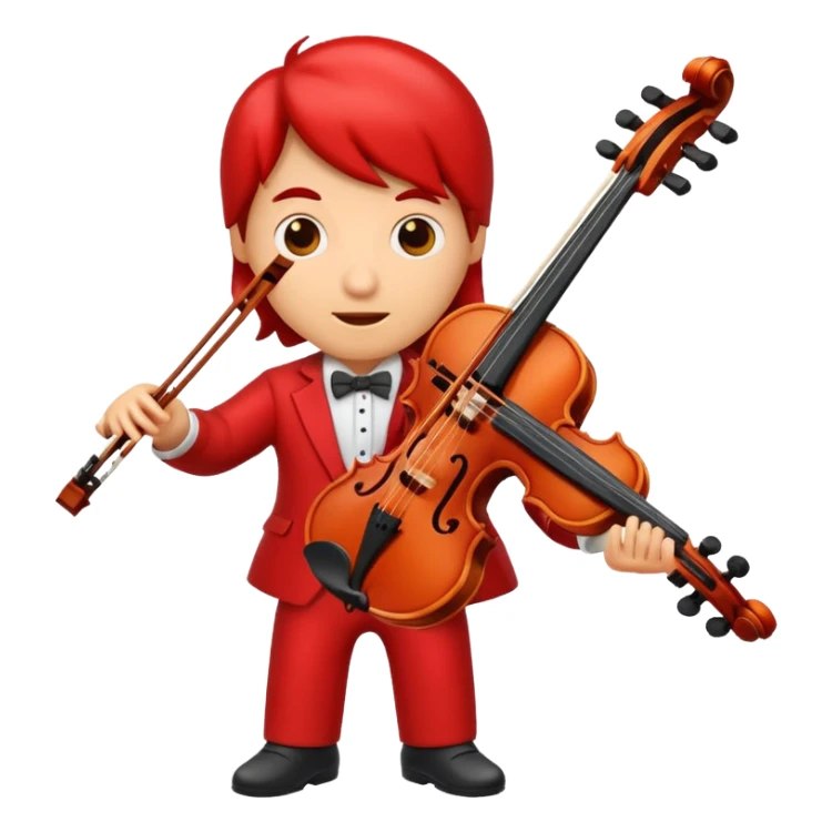 Chili pepper playing the violin without the body sticker