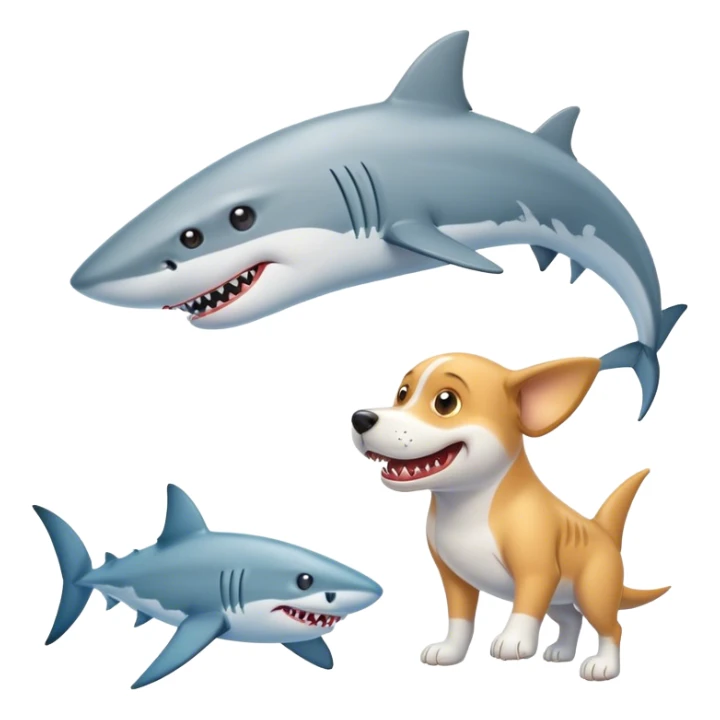 Köpek baligi ile köpek sticker