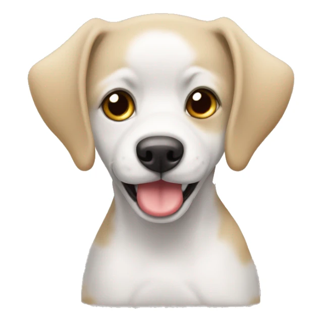 Perrita blanca  con ojos cafés pequinés c sticker