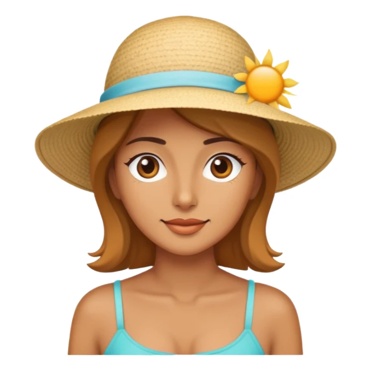 cartoon woman at beach sticker