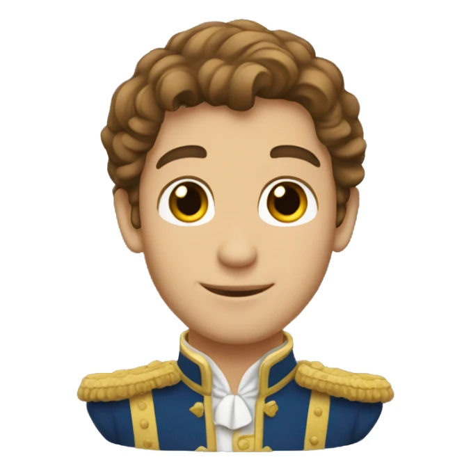 prince charming with brown hair  sticker