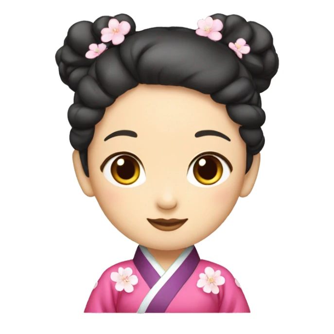 girl wearing hanbok sticker