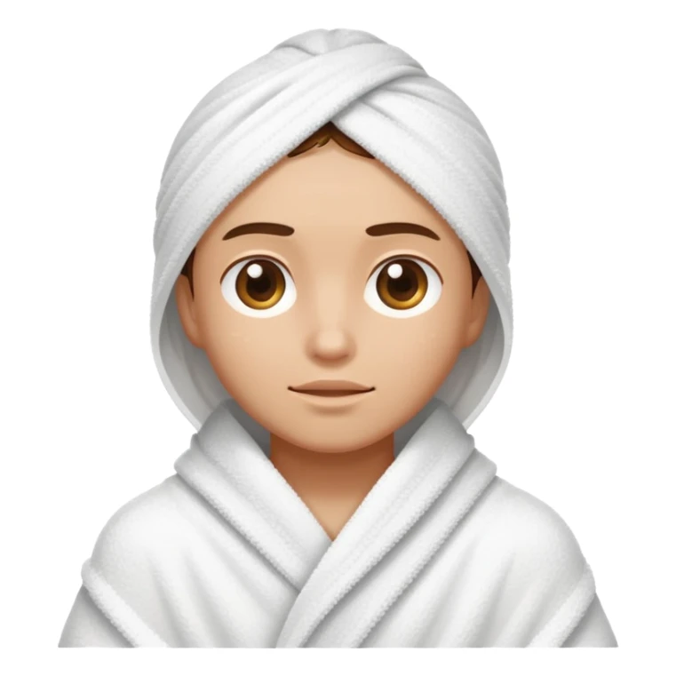 Person wrapped in towel after shower sticker