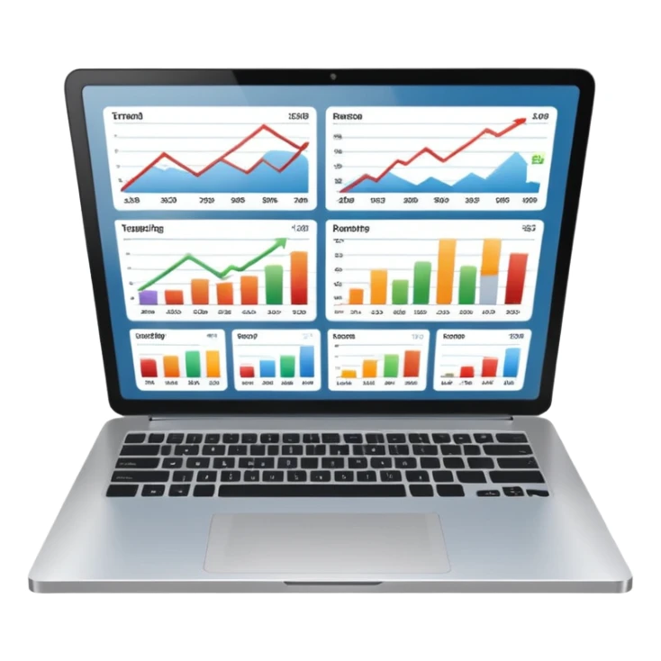 charts trading laptop sticker