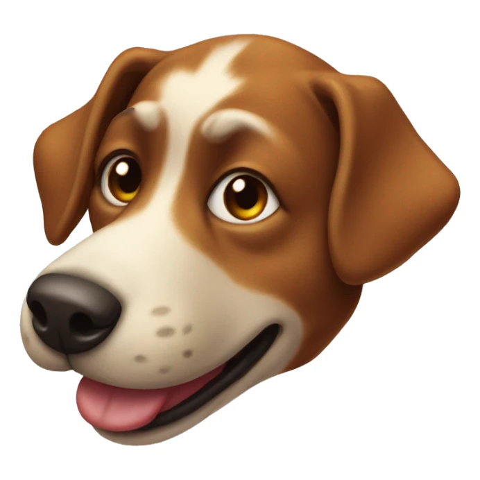 The funny dog head sticker