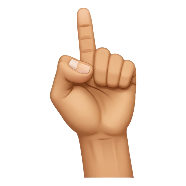 Hand in fist with fifth finger raised sticker