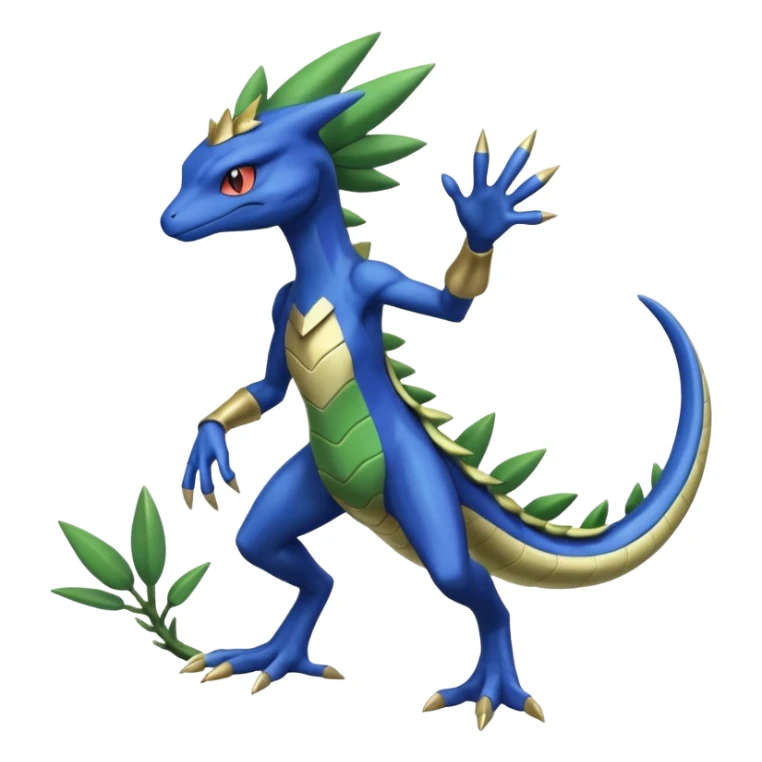 Shiny Aural Sceptile-Greninja-Fakémon-fusion (full body) sticker